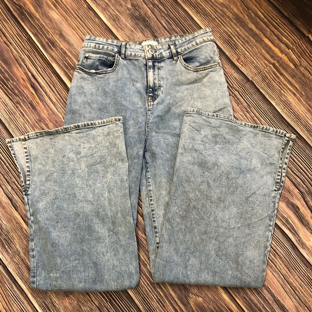 SO   HIGH WAISTED WIDE LEG BLUE  JEANS Size 11